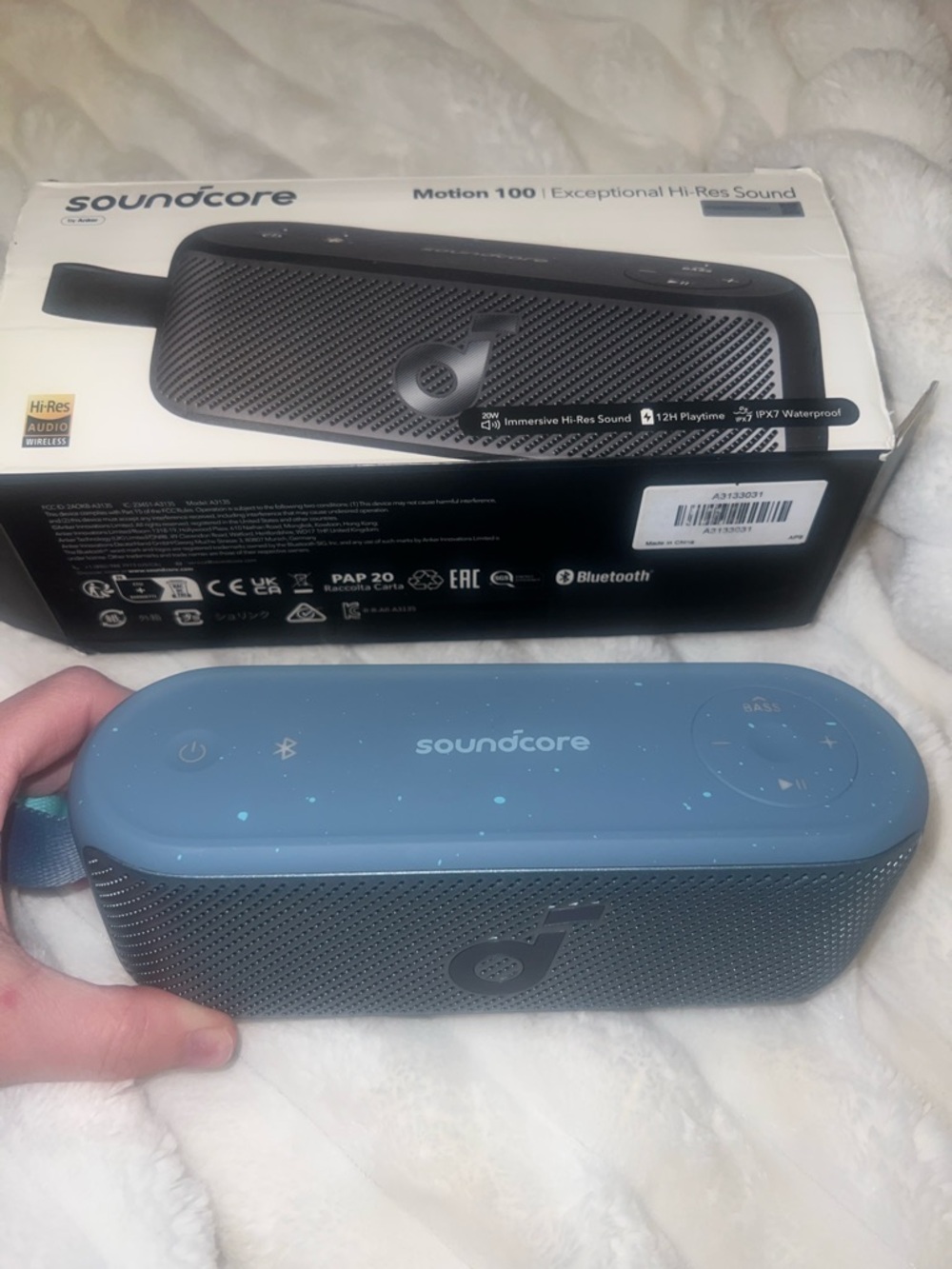 Soundcore Motion 100 Portable Bluetooth Speaker - Blue